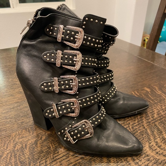 Steve Madden Comet Studded Western Booties - Picture 2 of 8
